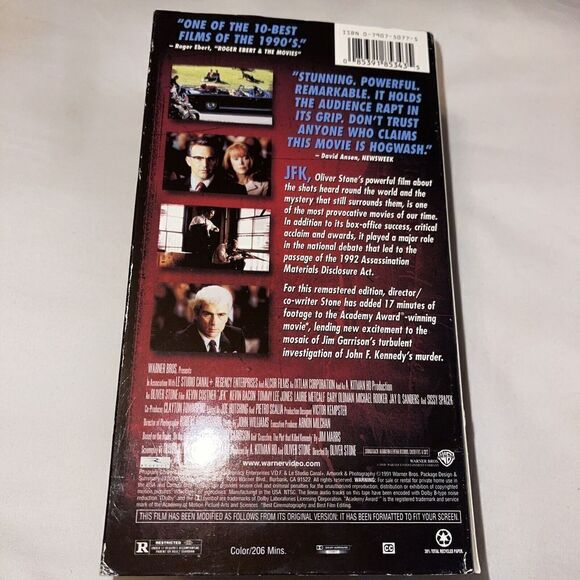 JFK  VHS Oliver Stone Collection Special Edition Director's Cut - Picture 4 of 8